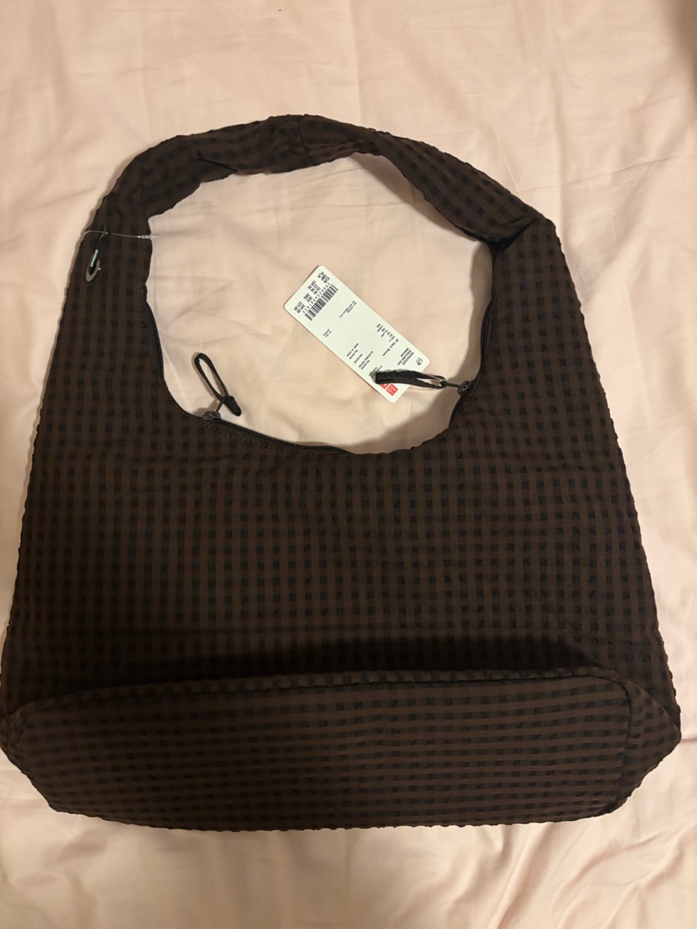 Seersucker Shoulder Bag (Gingham)